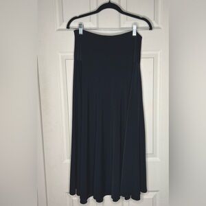 Flowy Black Midi Skirt by Valentina